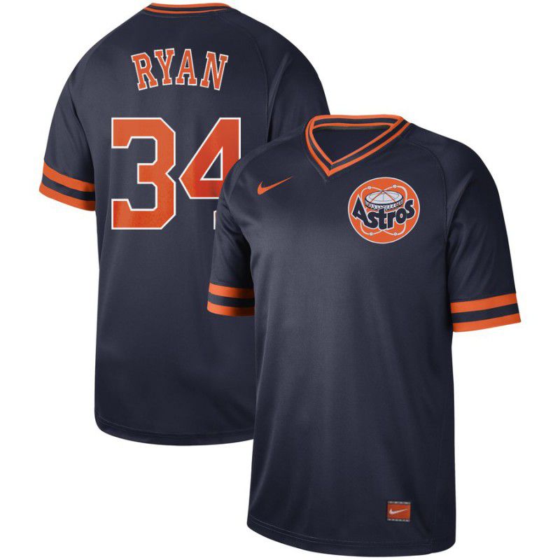 Men Houston Astros #34 Ryan Dark blue Nike Cooperstown Collection Legend V-Neck MLB Jersey